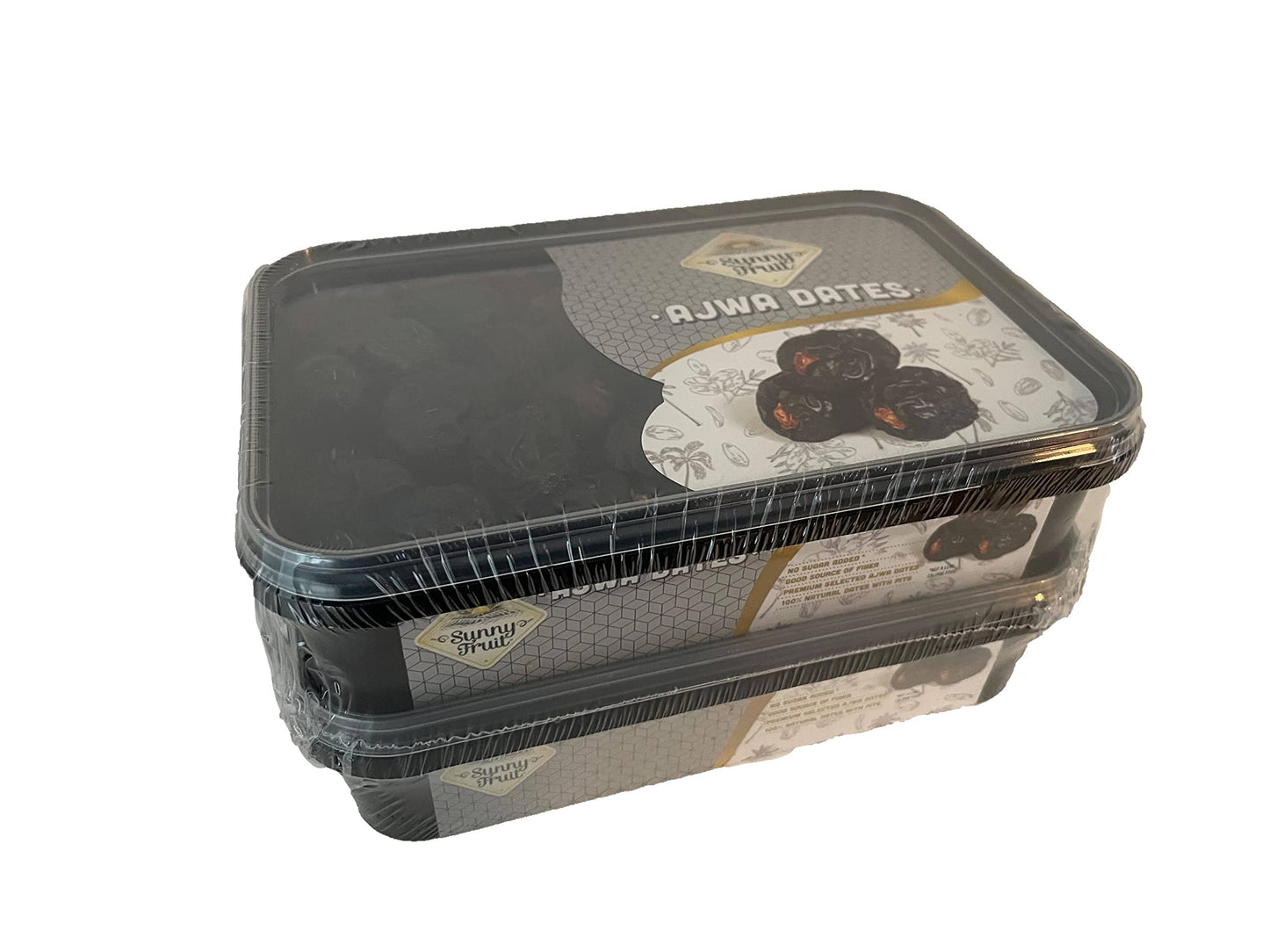 Ajwa Dates Premium Quality 2 pack, 800g/28.2oz total (400g/14.1oz x 2) - Imported from Saudi Arabia, 100% Natural