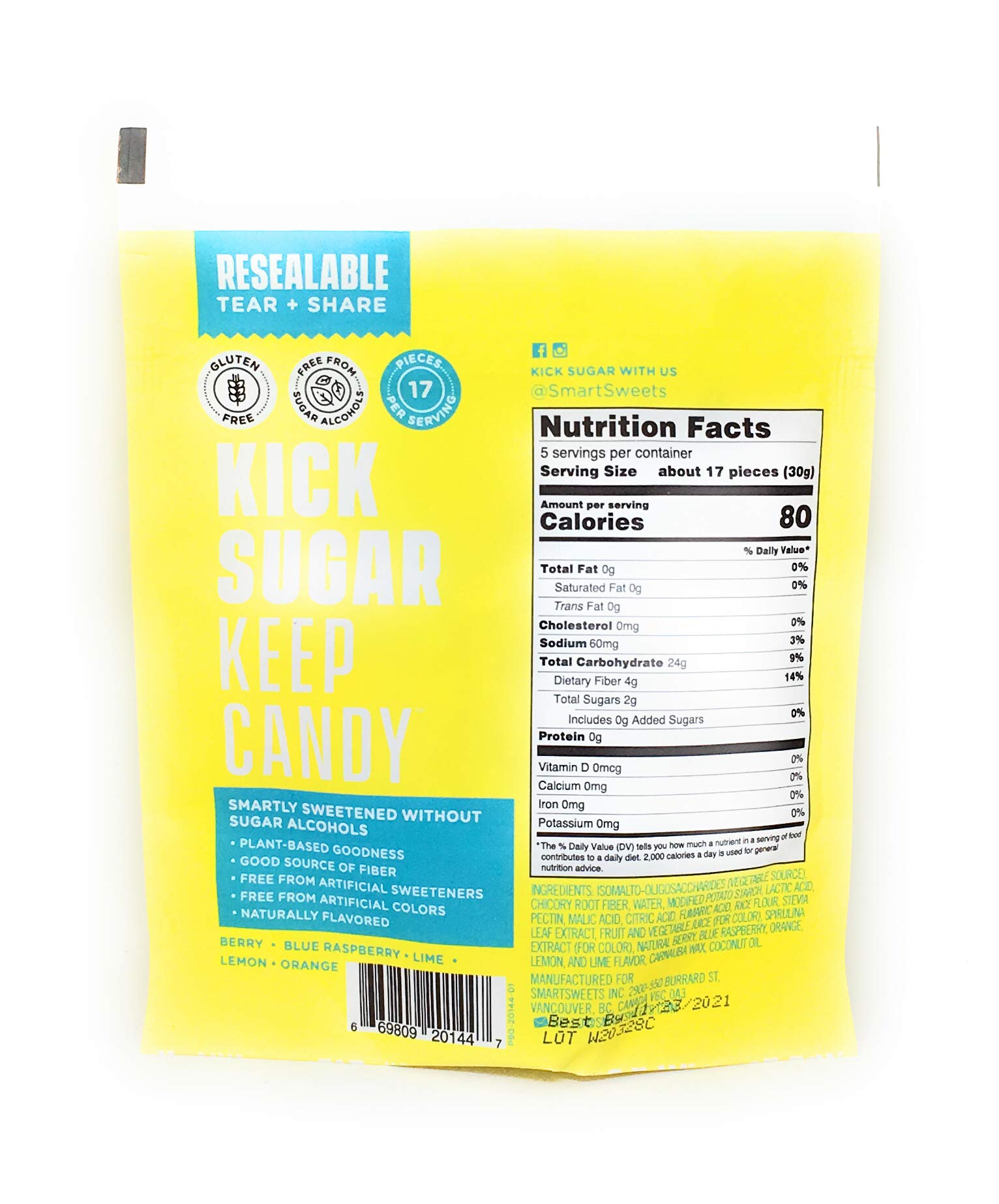 SMART SWEETS Sour Blast Buddies, 5.3 OZ
