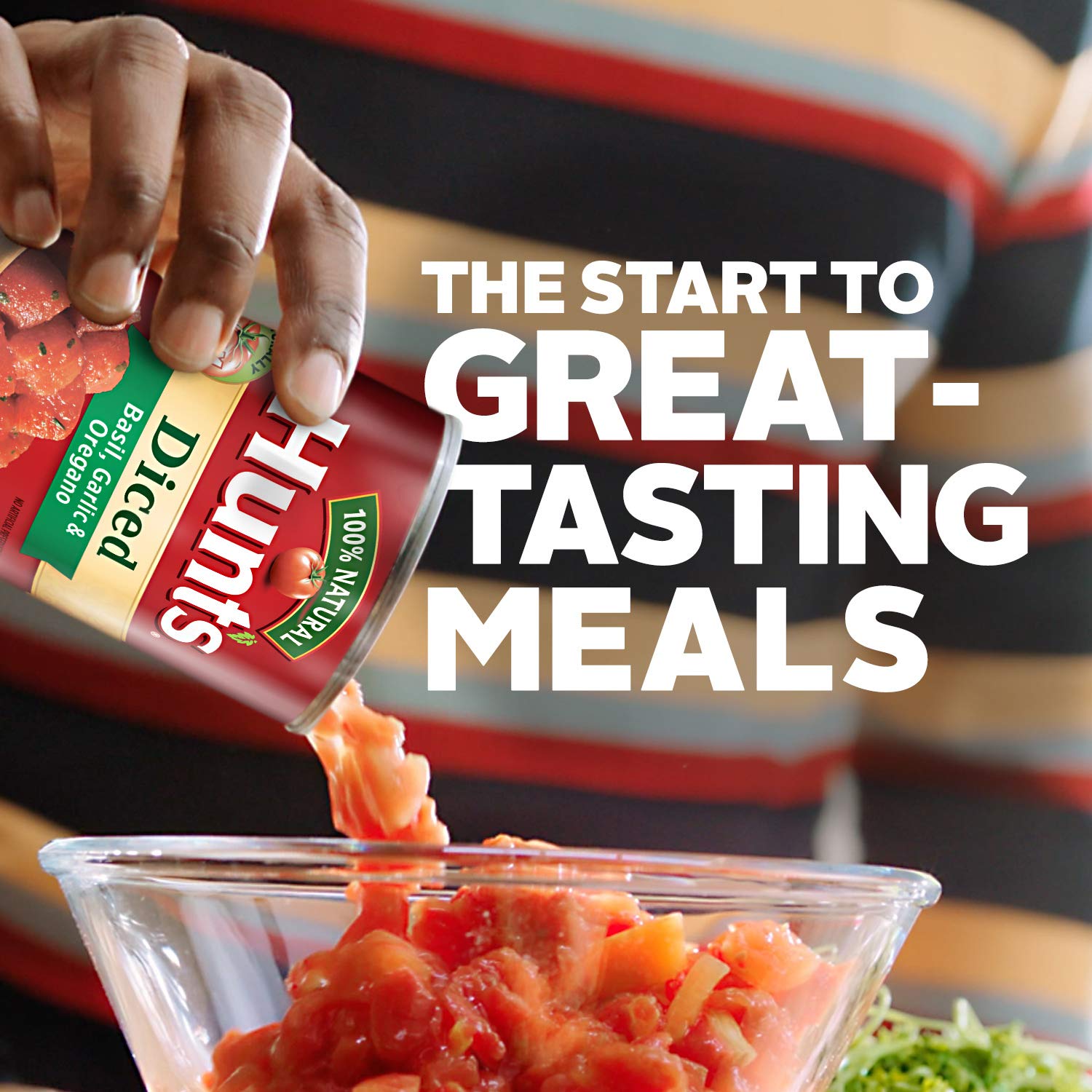 Hunt’s Diced Tomatoes with Basil, Garlic and Oregano, Perfect for Chili & Soups, 14.5 oz. Can