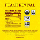 Yerba Madre Organic Yerba Mate, Clean Energy Drink Alternative, Peach Revival, 15.5oz, 150mg Caffeine