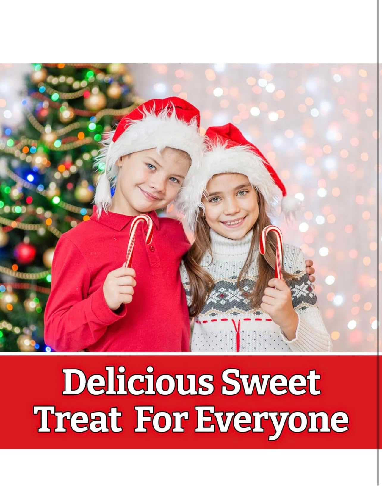 Candy Canes Individually Wrapped | Red and Whites Striped Peppermint Flavored Candy Canes | (100 Count - Mini Candy Canes)