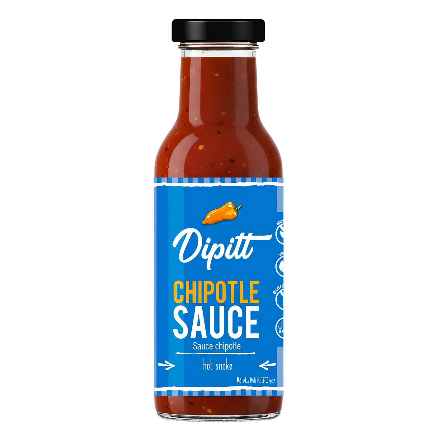 Dipitt Chipotle Sauce 10.22 oz (290g) | Condiment for Dipping, Marinade & Cooking | Verified Non-GMO | Halal & Gluten Free | No Artificial Colours |