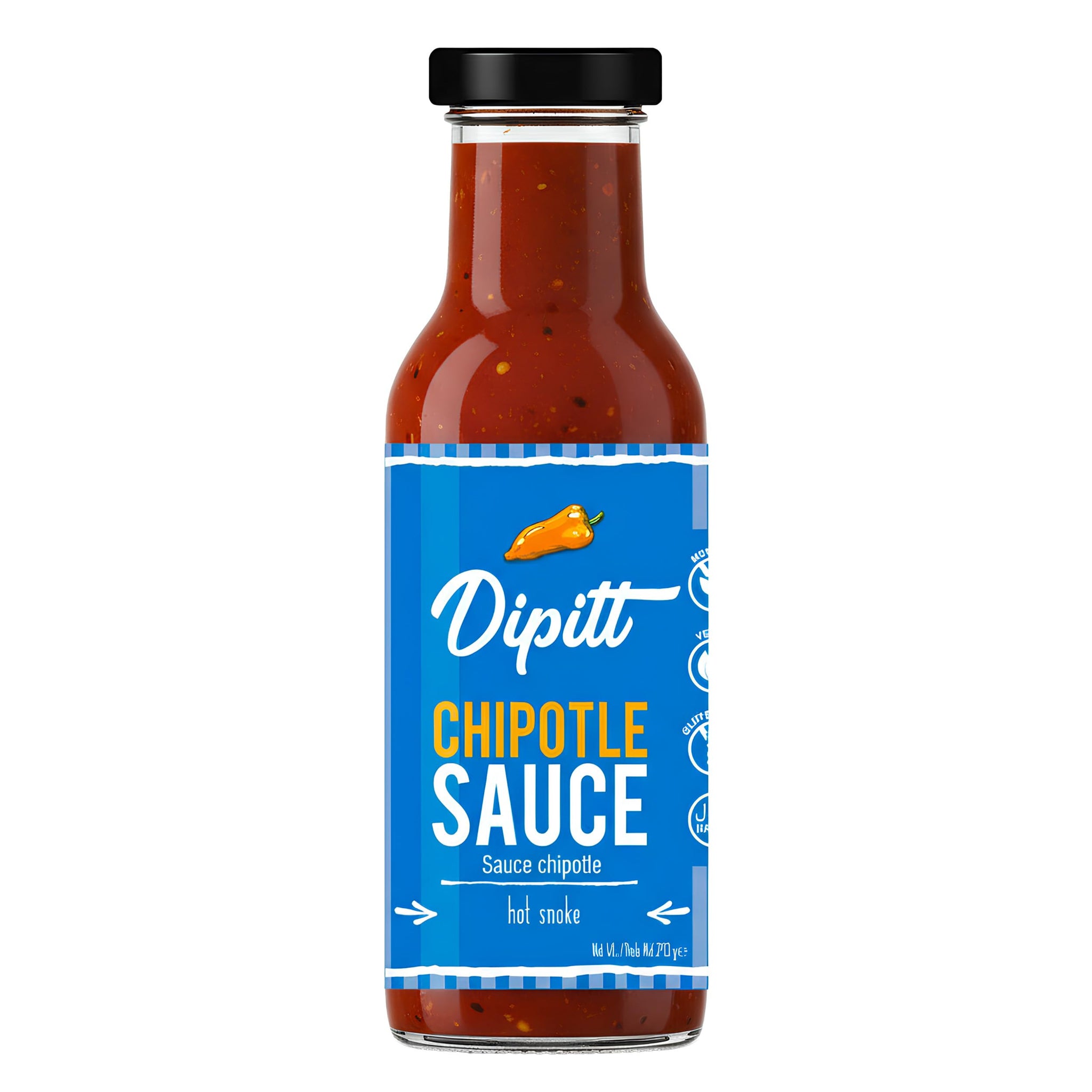 Dipitt Chipotle Sauce 10.22 oz (290g) | Condiment for Dipping, Marinade & Cooking | Verified Non-GMO | Halal & Gluten Free | No Artificial Colours |