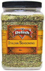 Gourmet Italian Seasoning By It's Delish - 9 OZ Jumbo Reusable Container Jar - All Natural Blend of Dried Herbs - Aromatic Italian Seasoning