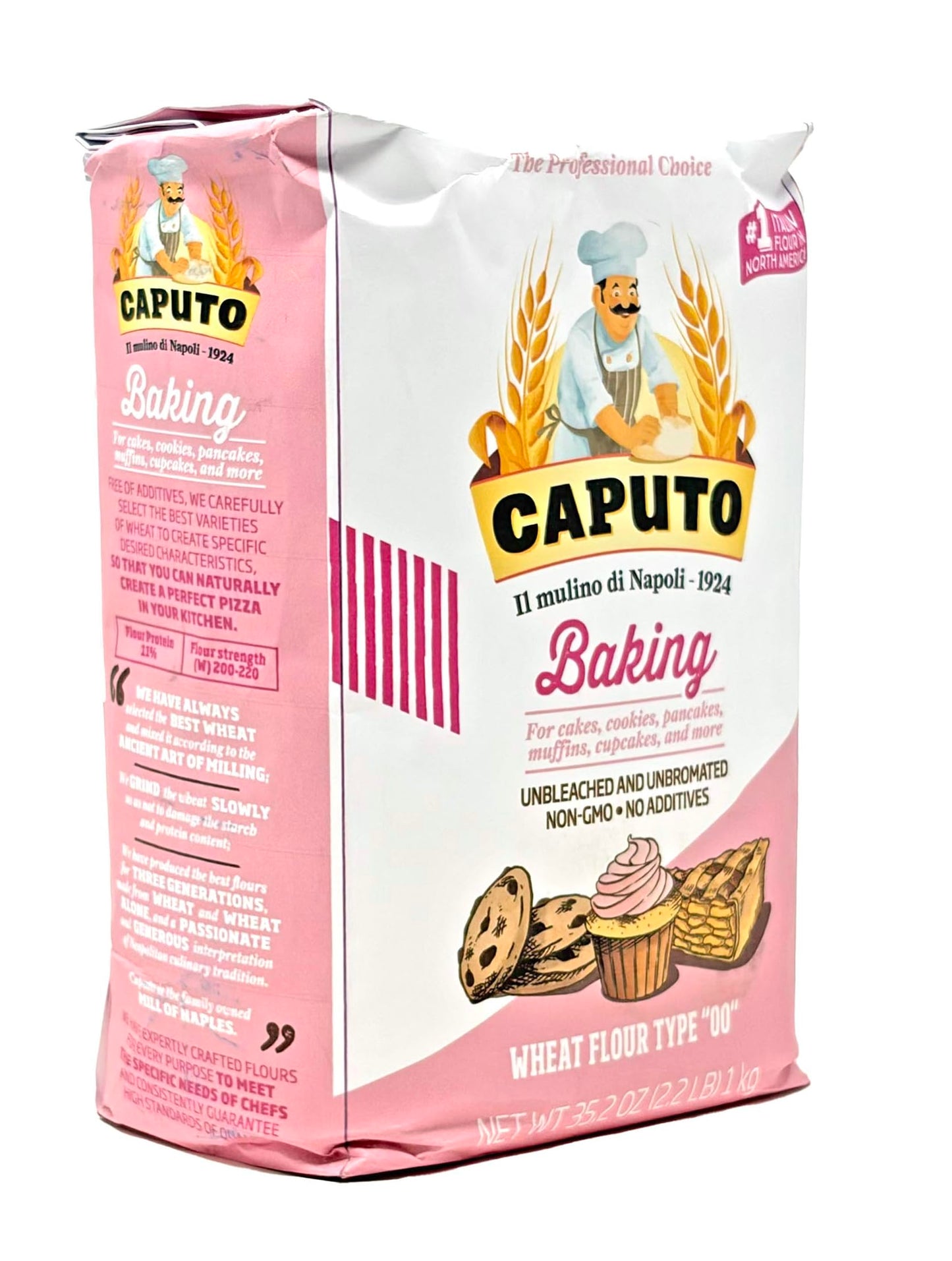 Antimo Caputo Baking (Pasticceria Pastry) 00 Flour 2.2 Pound Bag - For Desserts & Shortbreads - From Italy Type 00 Wheat