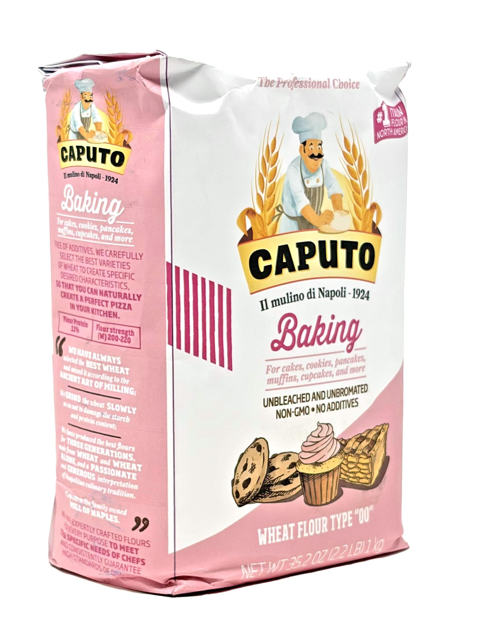 Antimo Caputo Baking (Pasticceria Pastry) 00 Flour 2.2 Pound Bag - For Desserts & Shortbreads - From Italy Type 00 Wheat
