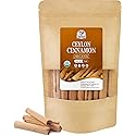 52USA Organic Ceylon Cinnamon Sticks, 1 Ounce (Pack of 1), True Cinnamon Farmed in Sri Lanka, Whole Cinnamon Sticks Bulk, Vegan, Non GMO, 28g