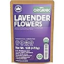 Lavender Tea 1LB (16Oz) 100% Certified Organic| Lavender Flowers Dried | Loose Lavender Tea| Perfect for Tea, Baking, Lemonade, DIY Beauty, Sachets