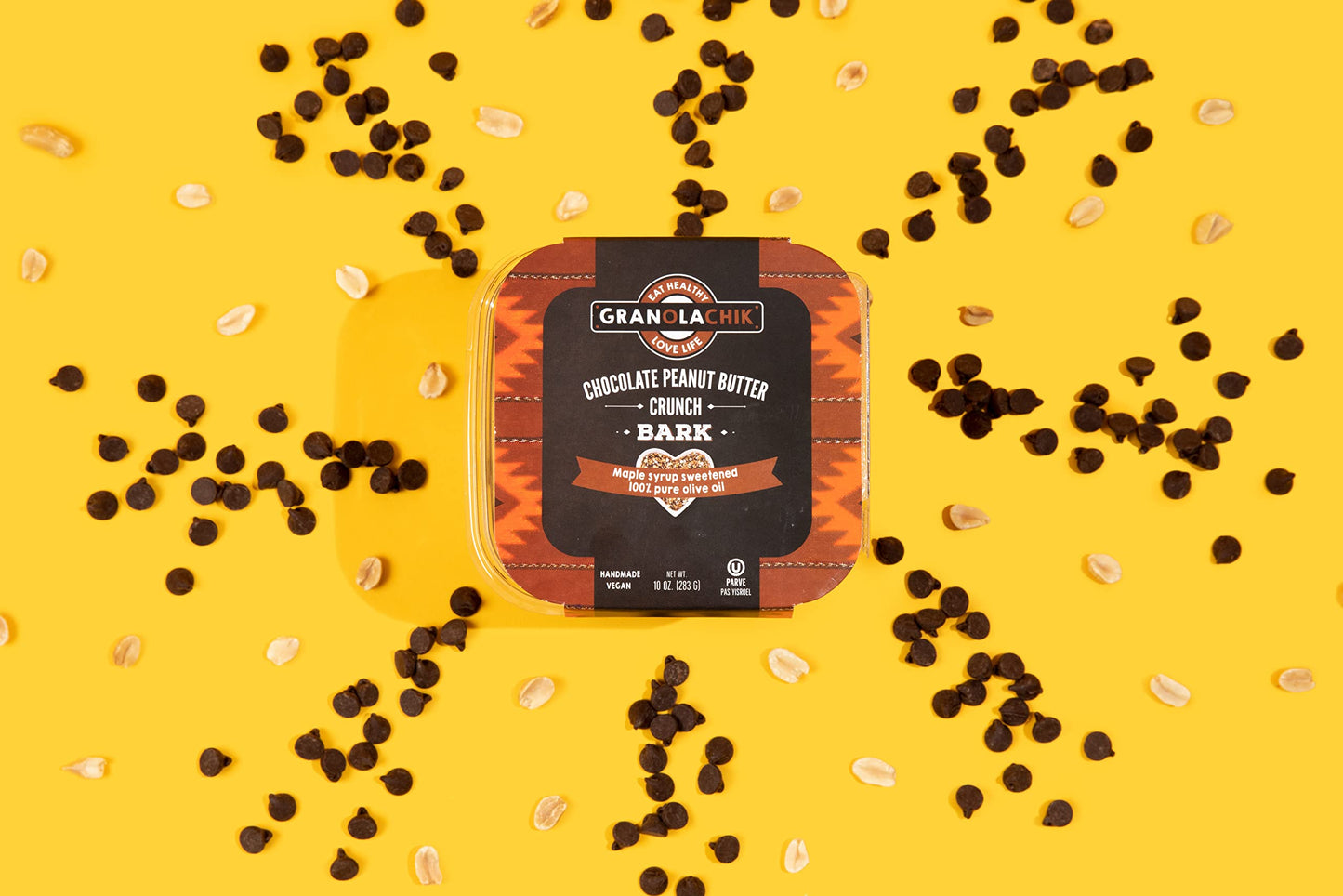 Granolachik Artisanal Granola Bark, Vegan, No Refined Sugars Maple Syrup Sweetened, 10oz (Chocolate Peanut Butter Crunch, 1 Pack)