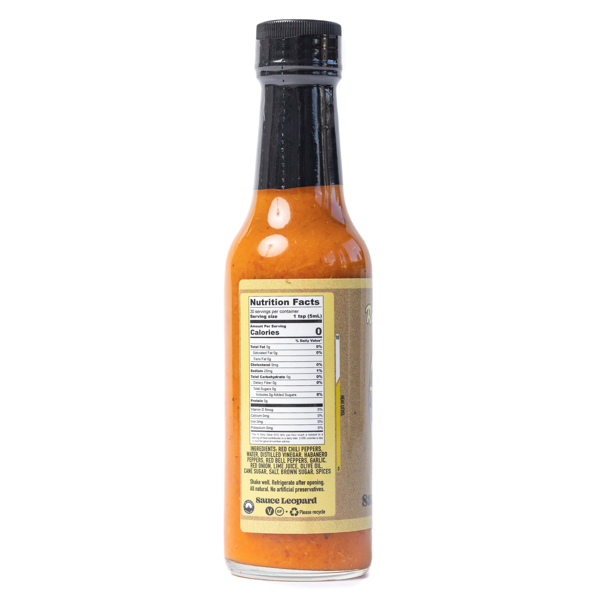 Sauce Leopard The Road Dawg Red Chili Garlic Hot Sauce - Small Batch Red Jalapeño Pepper Sauce, All Natural, Preservative Free - 2-Pack, 5 Fl Oz Each