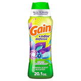 Gain + Odor Defense Laundry Scent Booster Beads for Washer, Super Fresh Blast Scent, 20.1 oz, HE Compatible
