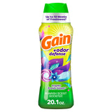 Gain + Odor Defense Laundry Scent Booster Beads for Washer, Super Fresh Blast Scent, 20.1 oz, HE Compatible