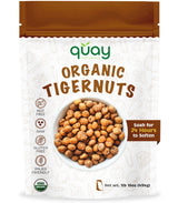 Quay Naturals Organic Tigernuts 16 oz, Raw, for Snacking, Baking, Smoothies, Yogurt & Salad - Chufa Nuts - High Fiber, Gluten Free & Keto Friendly