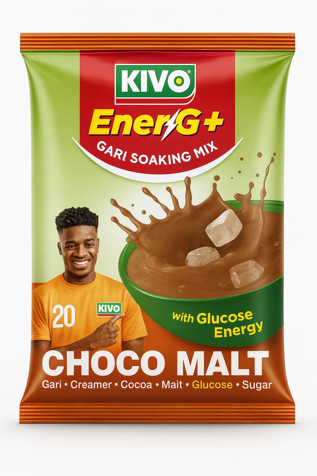 KIVO 4 in 1 Gari Soaking Mix 125g (CHOCO MALT)