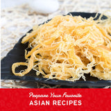 Shirakiku Prepared Shredded Squid | Saki Ika Plain Flavour Dried Squid | Savory Asian Seafood Snack, Low-Fat, Low-Calorie Dried Seafood Treat, 8 oz