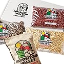 Popcorn County USA | Un-popped Popcorn Lovers Gift Box Set | Non GMO | Made in Nebraska | Contains 2 lb Each White Popcorn, Blue Popcorn, Red Popcorn