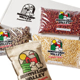 Popcorn County USA | Un-popped Popcorn Lovers Gift Box Set | Non GMO | Made in Nebraska | Contains 2 lb Each White Popcorn, Blue Popcorn, Red Popcorn