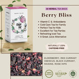 Berry Bliss, Elderberry Hibiscus & Currant Tea Bags - Cold Care for Kids - Caffeine Free - Immune Boost Herbal Tea - 16 Cups | The Spice Hut, First