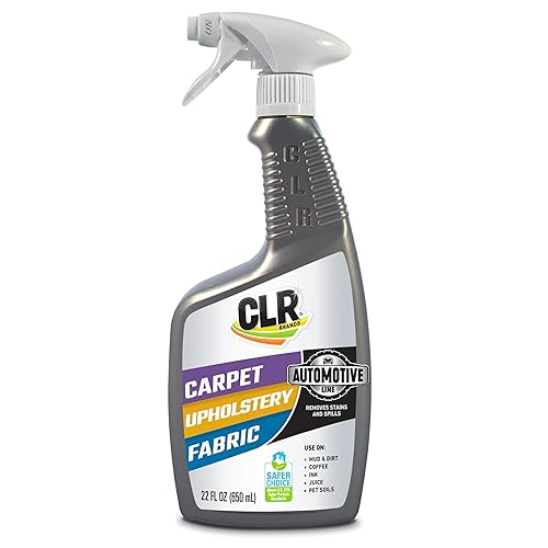 CLR Brands Automotive Carpet, Upholstery & Fabric Cleaner, 22 oz. Spray Bottle, Fast-Acting Stain Remover, Cleans Mud, Coffee, Ink, Blood and More
