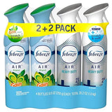 Febreze AIR Freshener 4 Pack 2 Original Gain and 2 Air Heavy Duty