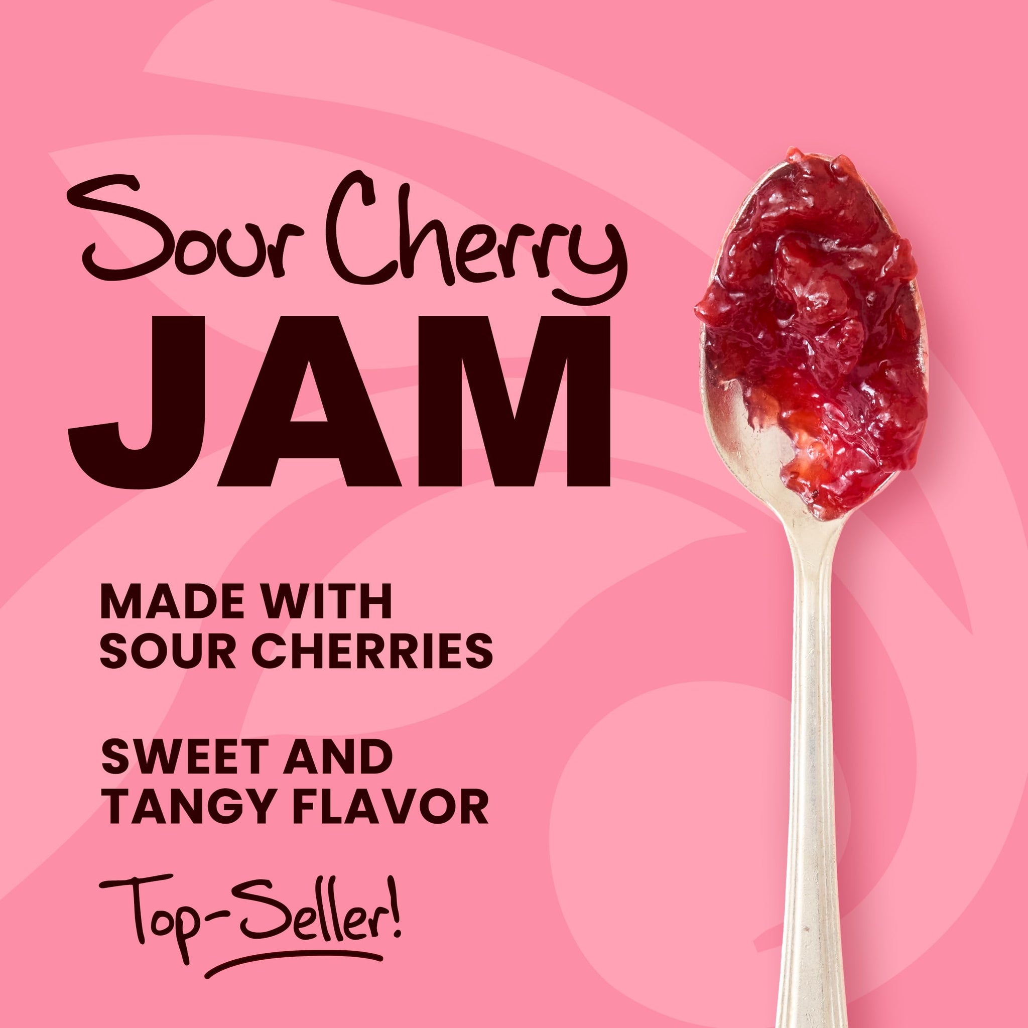 Stonewall Kitchen Sour Cherry Jam, Sour Cherry Preserves, 12.5 Ounces