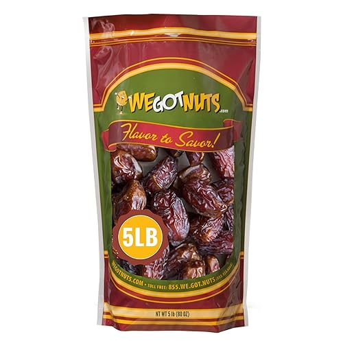 Premium Medjool Dates (5 lbs) , Soft, and Sweet