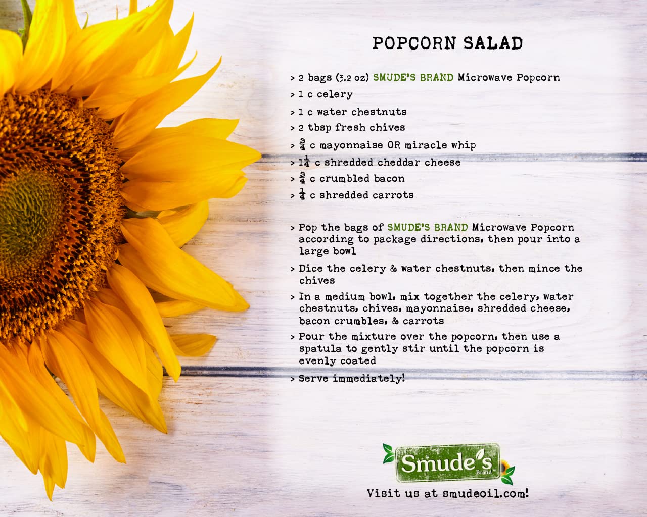 Smude's Brand All Natural Microwave Popcorn - Low Sodium | 3 Simple Ingredients - Popcorn, Smude’s Sunflower Oil, & Salt | Healthy Snack, Heart