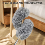BLUEELF Microfiber Feather Dusters for Cleaning Tools with Extension Pole?Stainless Steel?,100’’ Extra Long Duster Ceiling Fan, Gap, Blinds