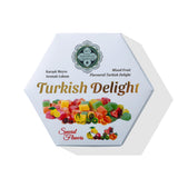 Me?hur Safranbolu Lokumcusu Turkish Delight with Mixed Fruit, Authentic Handmade Turkish Candy Gift Box,Vegan candy and Gluten-Free Gourmet