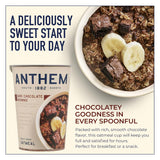Anthem Dark Chocolate Brownie Instant Oatmeal Cup-Enjoy High-Protein Oatmeal Cups with Rich Chocolate Flavor-Ideal for Busy Mornings - These