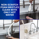 Set of 3 Glassware Cleaning Brush Kit - Non-Scratch, Foam Wine Glass Cleaning Brush Set for Glassware, Decanter, Mug, Stemware - for Home, Restaurant