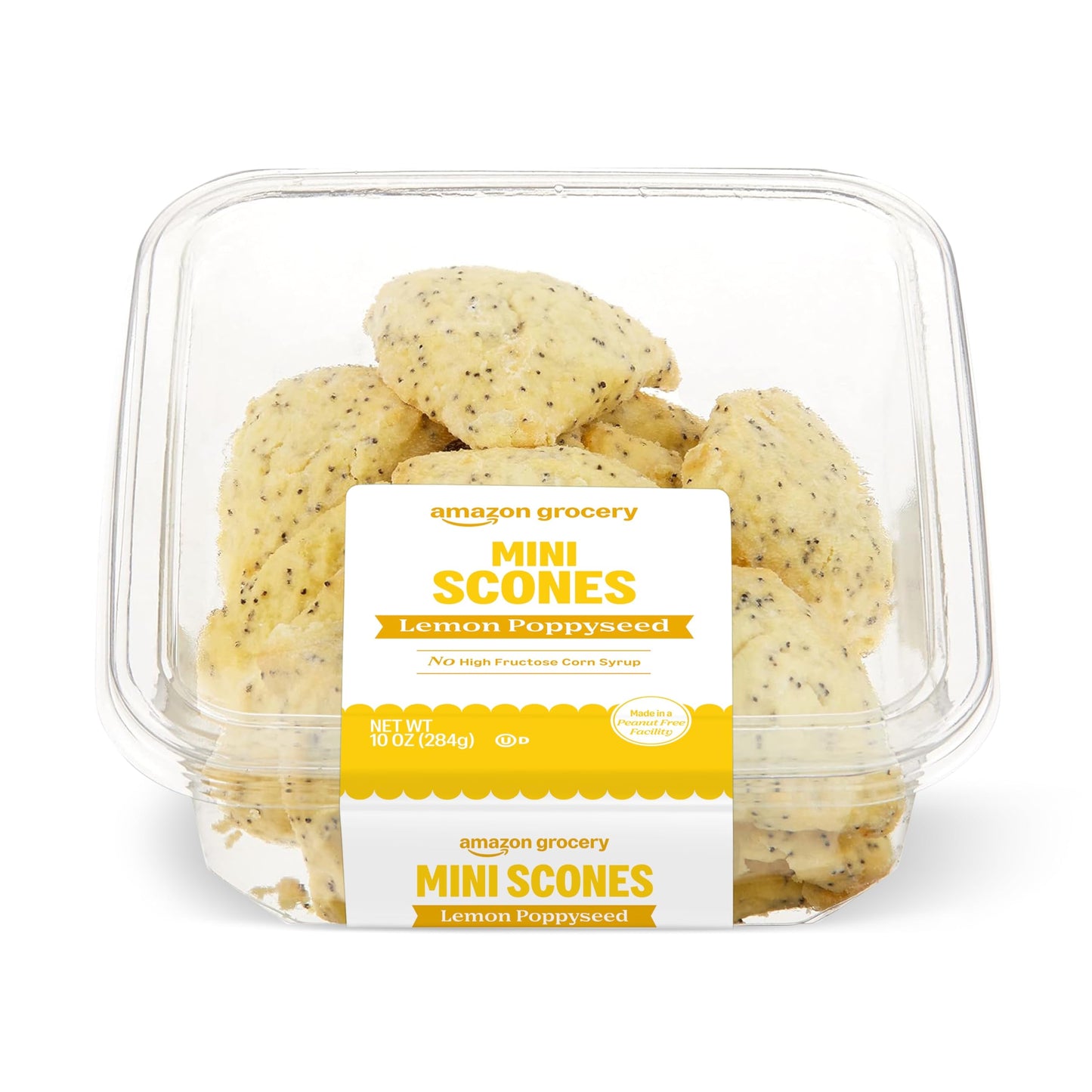 Amazon Grocery, Lemon Poppyseed Mini Scones, 10 Oz, Frozen (Previously Fresh Brand, Packaging May Vary)
