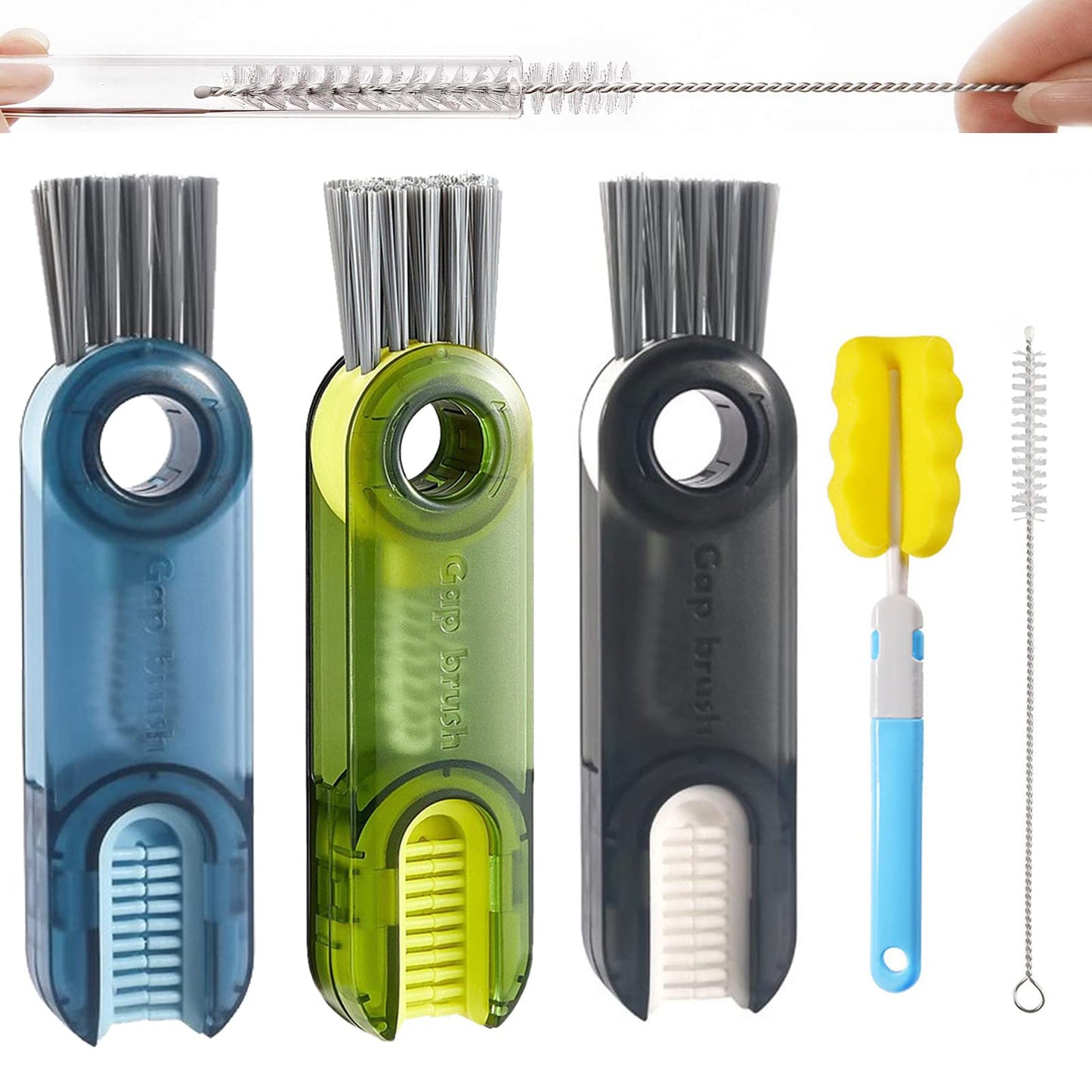 5 Pcs Bottle Brush Set, Cleaning Brush for Glass Water Bottles, Baby Bottle Brush, Dish Brush Straw Cleaner Brush Mini Pipe Cleaners, Gifts for Women