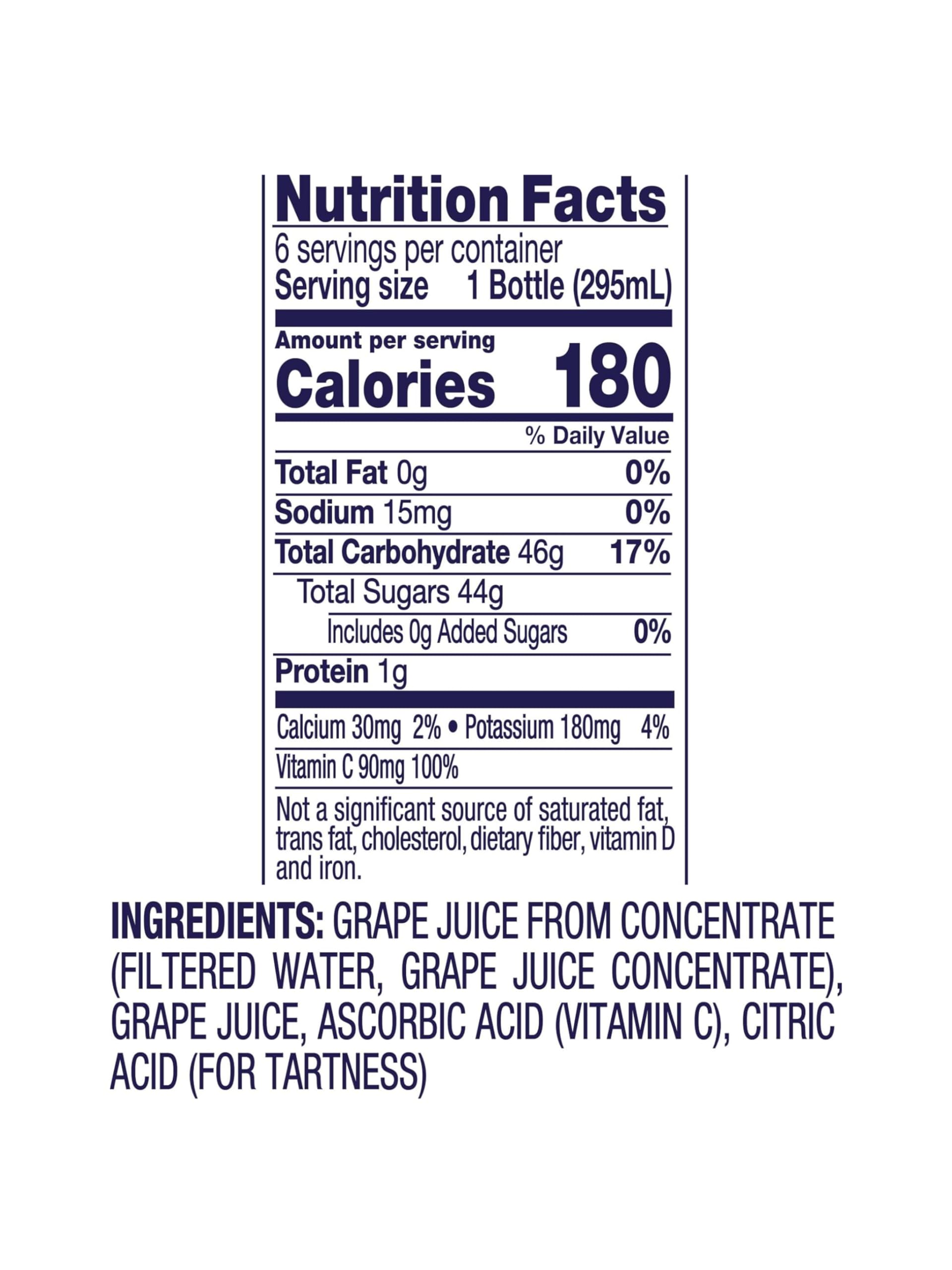 LiteZout 100% Concord Grape Juice, 10oz, (24 pack), by