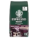 Starbucks Whole Coffee Beans, Dark Roast Hot or Iced Coffee, Espresso Roast, 12 oz
