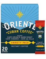 Oriente Cuban Coffee Roasters Variety Pack - 20 ct Instant Coffee (Cafe Oriente, Cafe Cubano, Cafe De Olla) - 100% Arabica Coffee for Hot or Iced