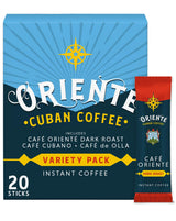 Oriente Cuban Coffee Roasters Variety Pack - 20 ct Instant Coffee (Cafe Oriente, Cafe Cubano, Cafe De Olla) - 100% Arabica Coffee for Hot or Iced