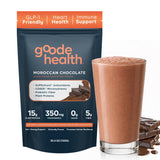 Goode Health Meal Replacement Shake, Moroccan Chocolate - 30g Plant-Based Protein, 180 Cal Per Serving - High Fiber, Zero Sugar, No Artificial