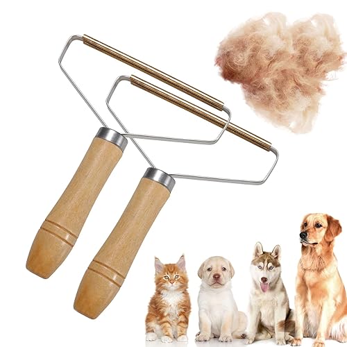 0JJ Portable Lint Remover, Clothes Fuzz Shaver - Reusable Double Sided Lint Remover Travel Brush for Removing Lint Pet Hair Dust in Clothes