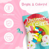 24 Ct Unicorn Tears Rainbow Candy Bulk Pack - Sweet Cherry, Lemon, Lime, Orange, Blue Raspberry Fruity Chews - Kosher Easter Snacks - Mini Easter