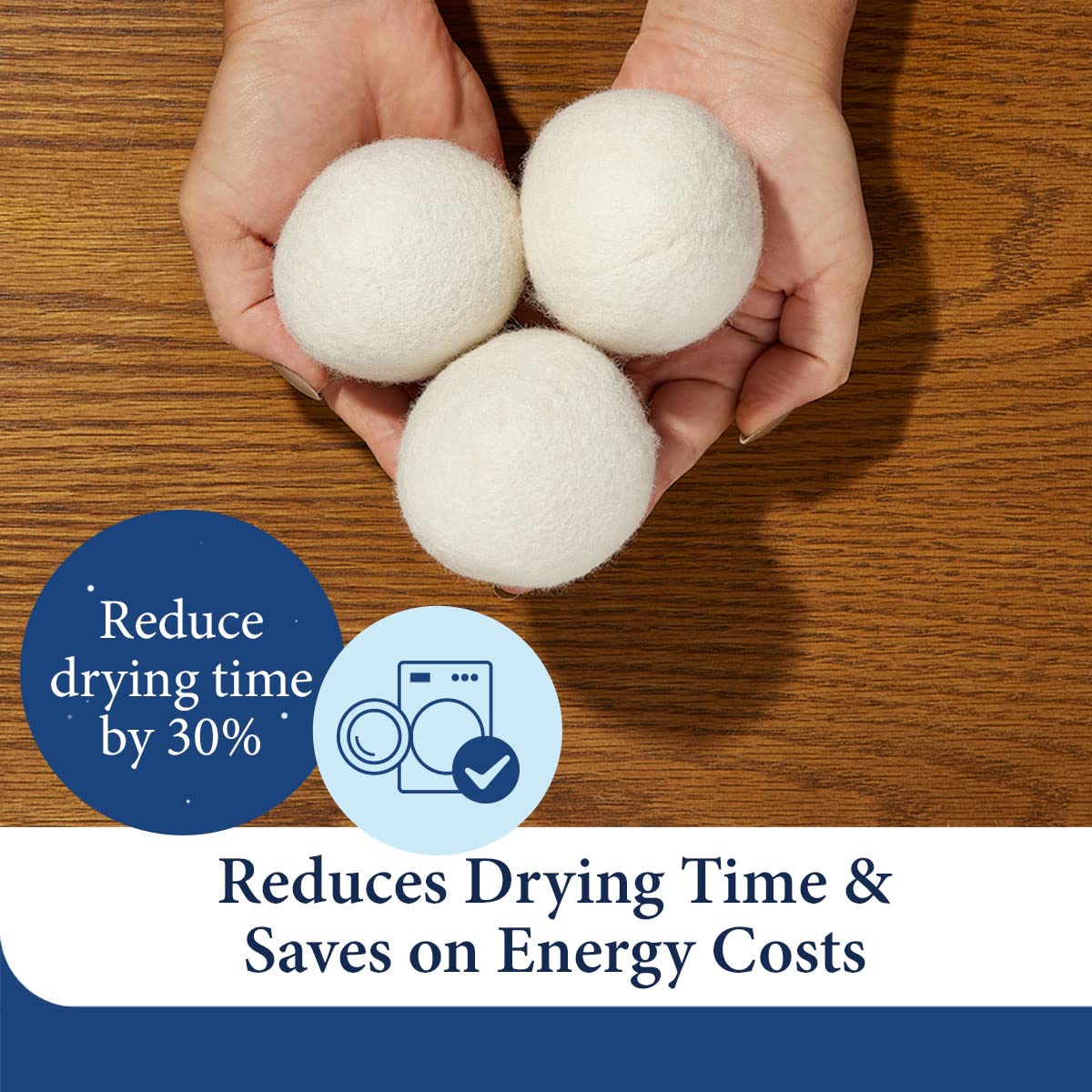 Cosy House Collection Wool Dryer Balls - Premium Reusable Natural Fabric Softener - Eco-Friendly, Saves on Time and Energy - Soften Clothes Naturally