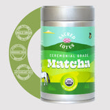 Sacred Lotus USDA Organic Matcha Green Tea Powder Tin (80 Grams) | Premium Single Origin Japanese Matcha Powder | Authentic Ceremonial Grade
