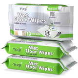 Yugi XXL Wet Floor Wipes For Squeegee Stick,Multi Surface Cleaning Wipes,Fresh Aroma Scent,Huge Disposable Wipes (27.5" x 15.7"),Extra Thick,(3 Packs