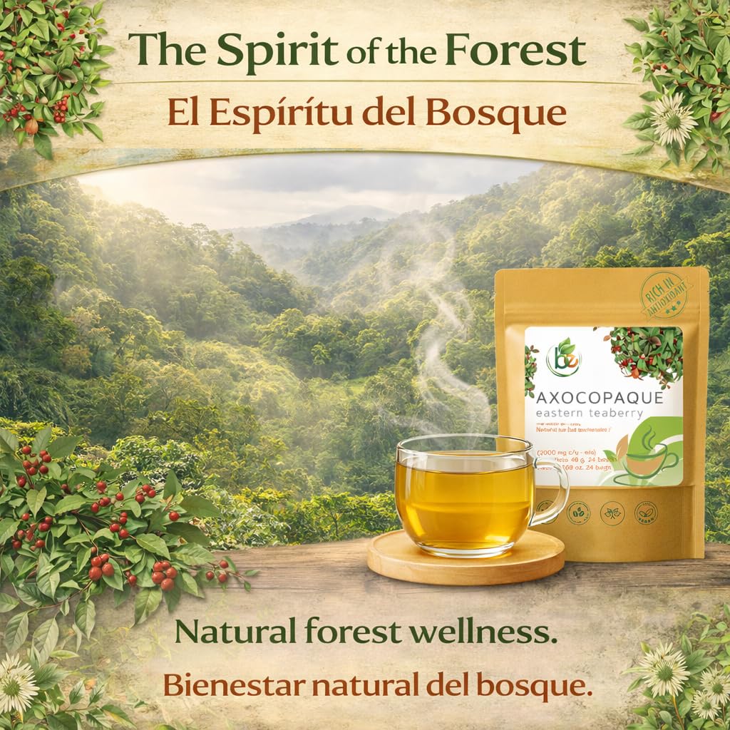 Axocopaque Mexican Herbal Tea - 24 Premium Tea Bags (2000mg per Bag) - Authentic 100% Natural Mexican Botanical - Caffeine-Free, Vegan & Non-GMO