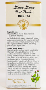 Celebration Herbals Organic Maca Maca Root Powder Tea Caffeine Free - 40 Grams (Loose Tea)