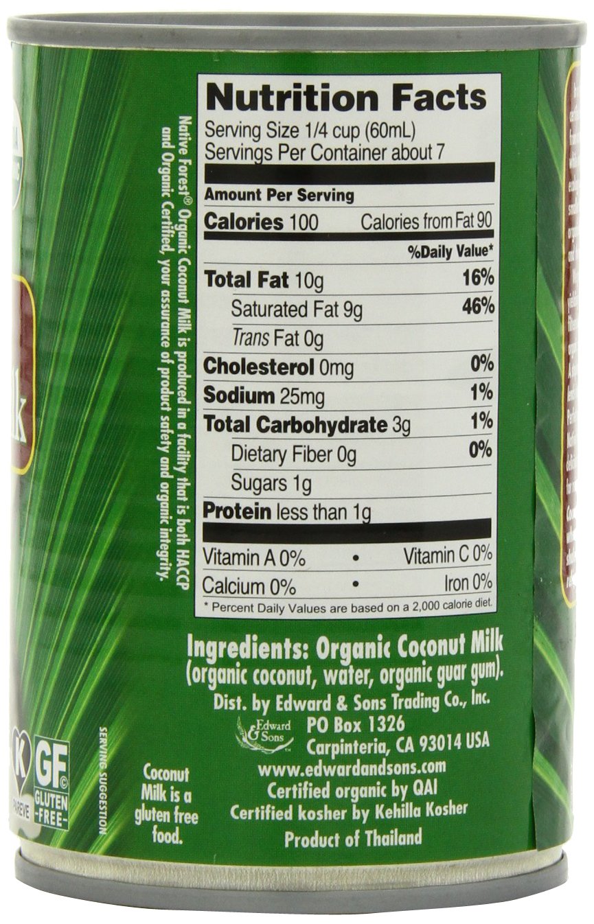 Native Forest Coconut Milk, Organic Unsweetened, 13.5-Ounce (Pack of 6)