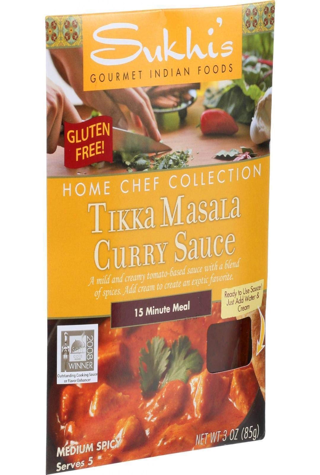 Sukhi's Gourmet Indian Foods Gluten-Free Tikka Masala Sauce, 3 Ounce