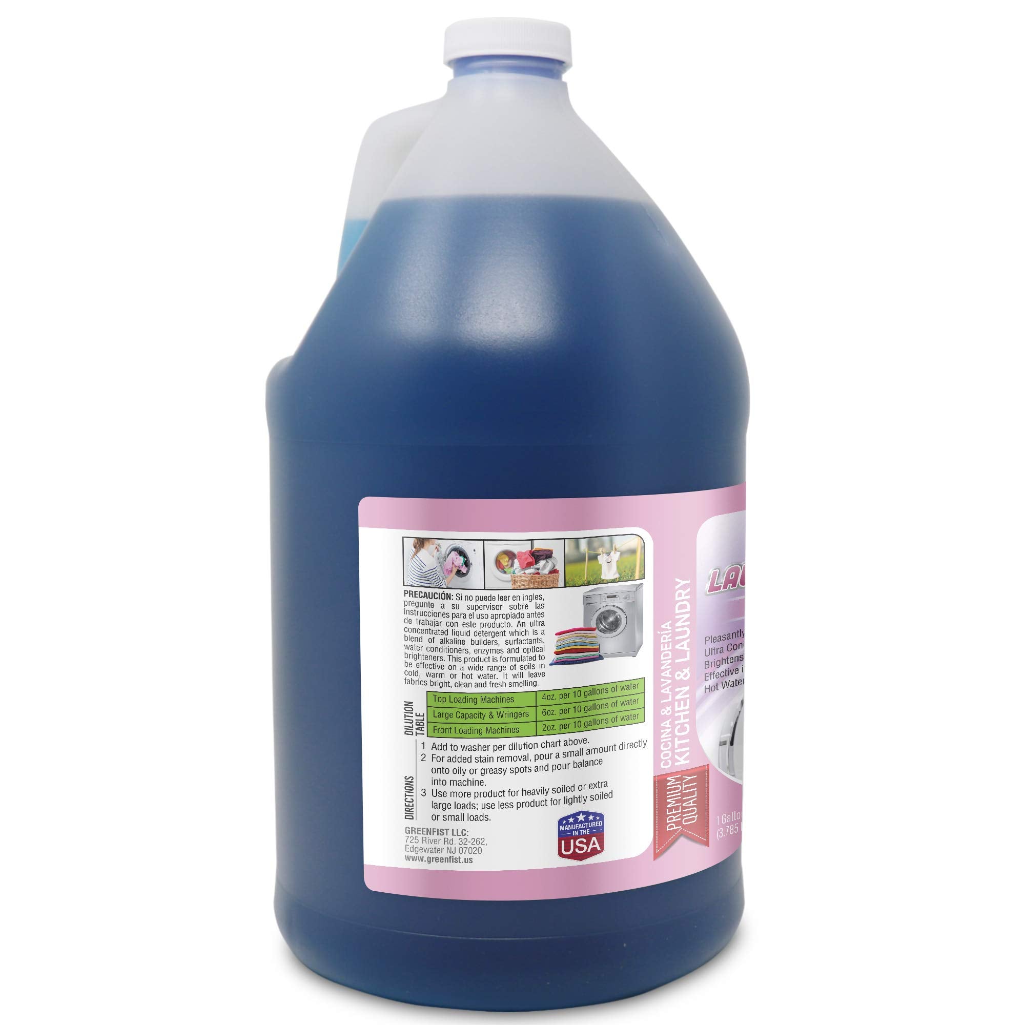 GreenFist Liquid Laundry Detergent Washing [ 80 Loads ] Fresh Pleasant Scent, 128 Ounce (1 Gallon)
