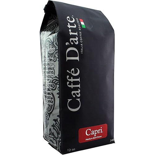 Caffe D’arte Capri Whole Bean Espresso Coffee - Medium Roast with Smooth, Balanced Flavor and Rich Crema - Roasted in Seattle, Ideal for Espresso