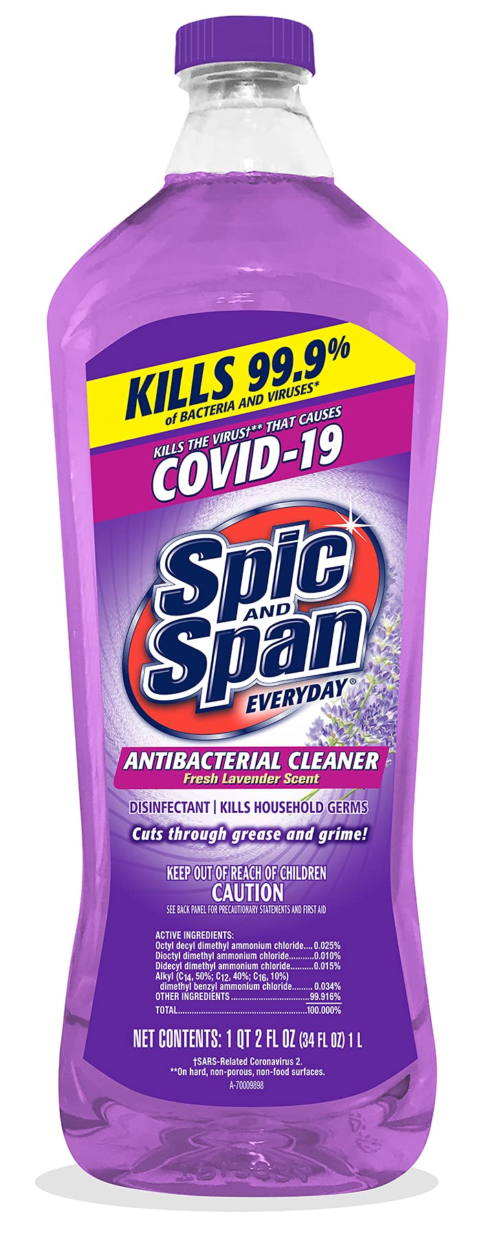 Spic And Span Lavender Antibacterial Pourable, 34 Fl Oz